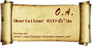 Oberleitner Alfréda névjegykártya